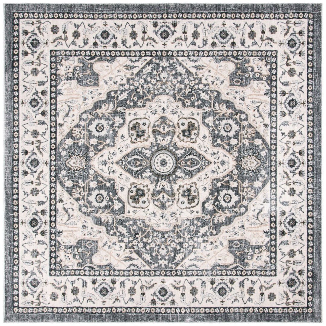 SAFAVIEH Isabella Collection ISA936F Grey / Cream Rug Image 1