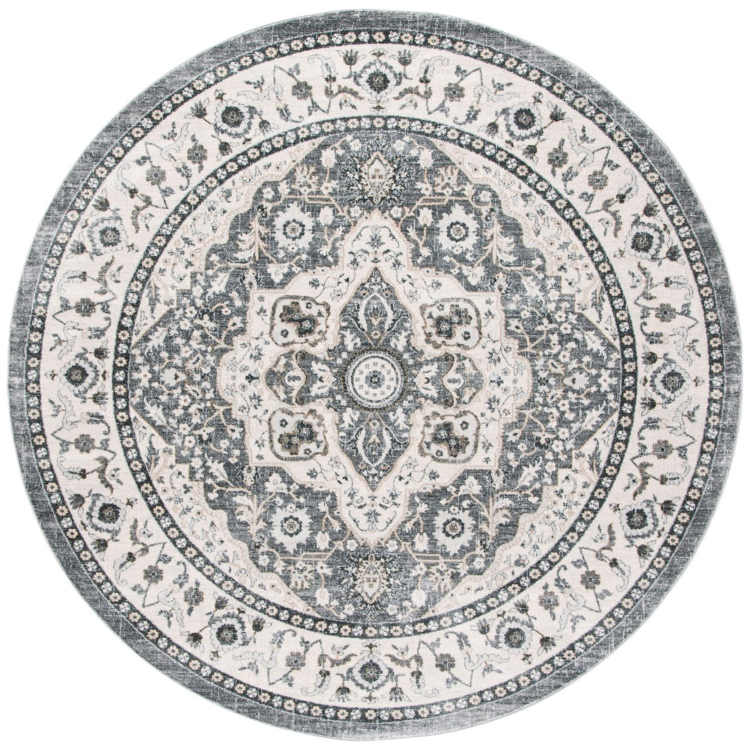 SAFAVIEH Isabella Collection ISA936F Grey / Cream Rug Image 1