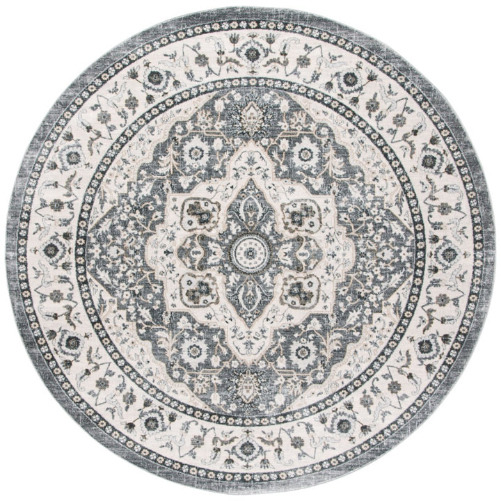 SAFAVIEH Isabella Collection ISA936F Grey / Cream Rug Image 1