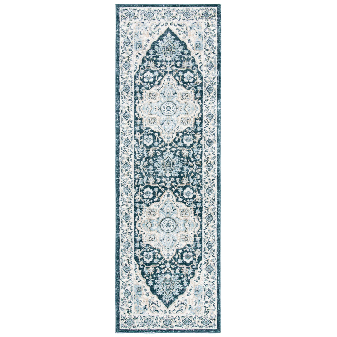 SAFAVIEH Isabella Collection ISA936N Navy / Creme Rug Image 5