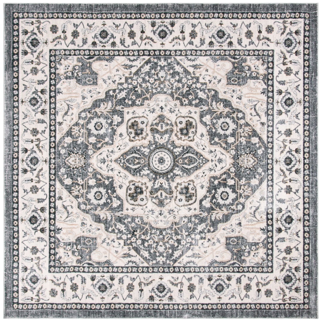 SAFAVIEH Isabella Collection ISA936F Grey / Cream Rug Image 9