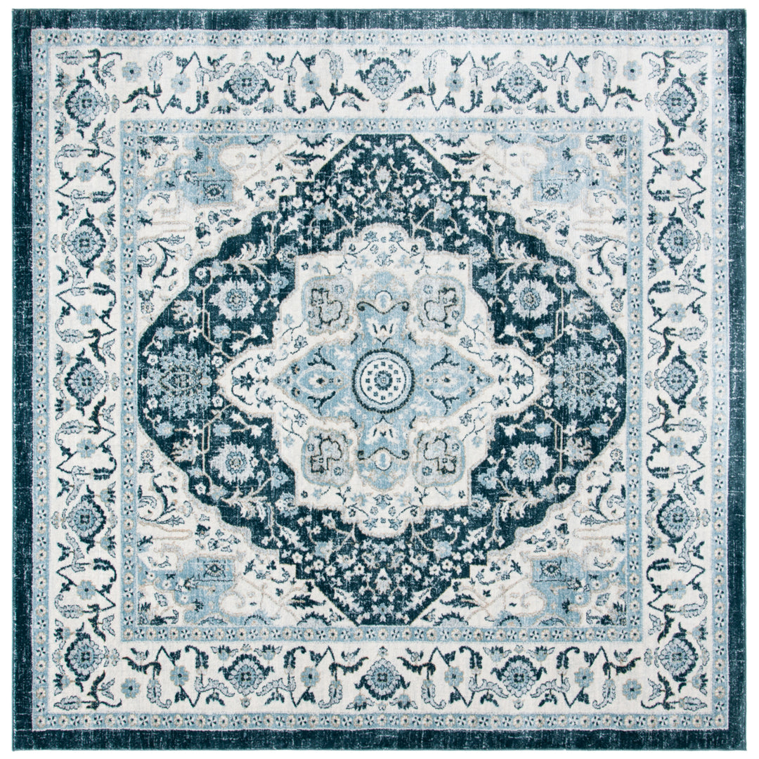 SAFAVIEH Isabella Collection ISA936N Navy / Creme Rug Image 6