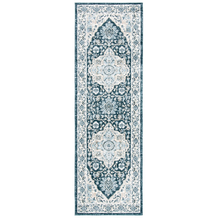 SAFAVIEH Isabella Collection ISA936N Navy / Creme Rug Image 1