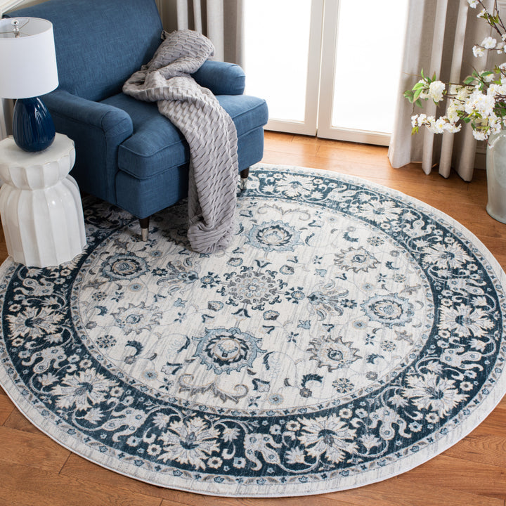 SAFAVIEH Isabella Collection ISA940A Cream / Navy Rug Image 11