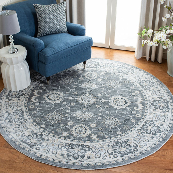 SAFAVIEH Isabella Collection ISA940F Grey / Cream Rug Image 8