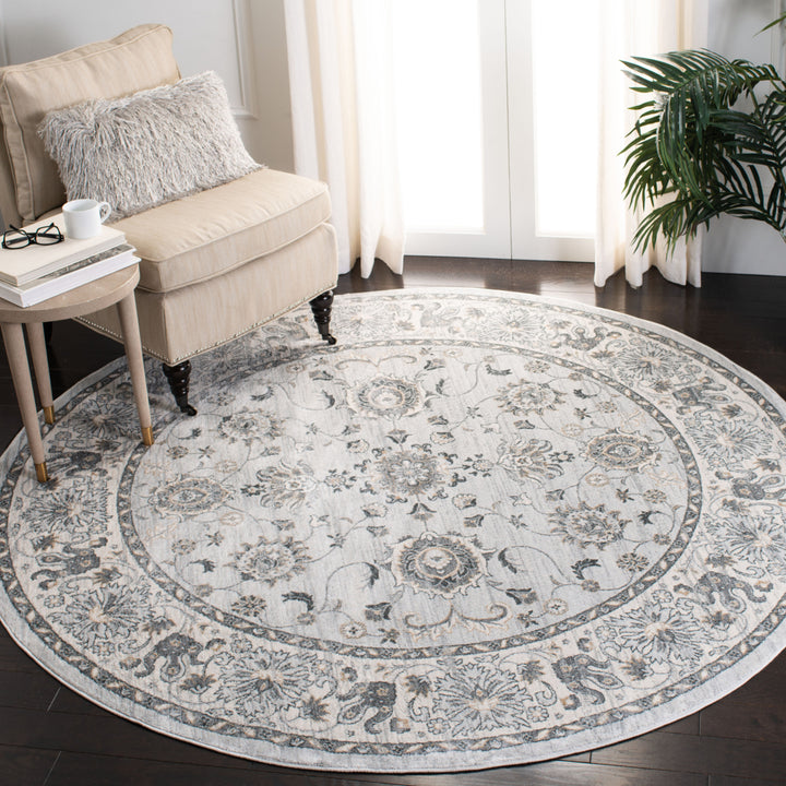 SAFAVIEH Isabella ISA940G Light Grey / Cream Rug Image 10