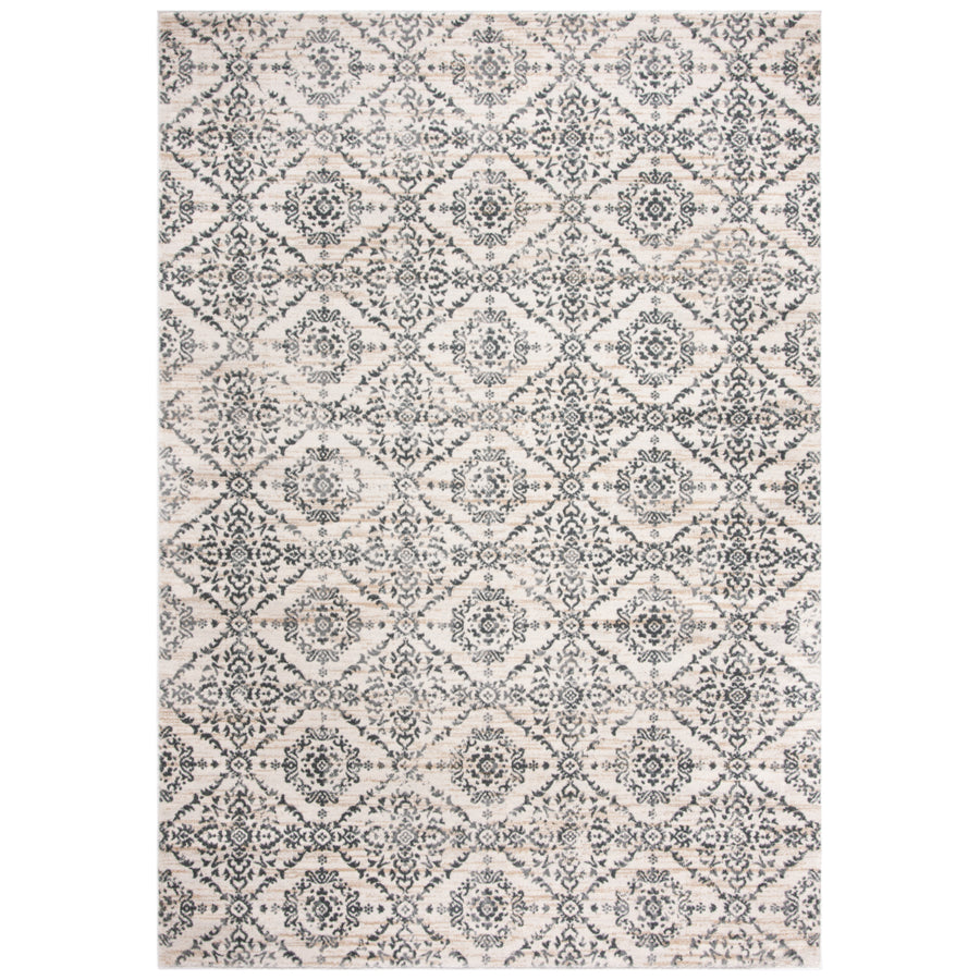 SAFAVIEH Isabella Collection ISA953F Cream / Grey Rug Image 1