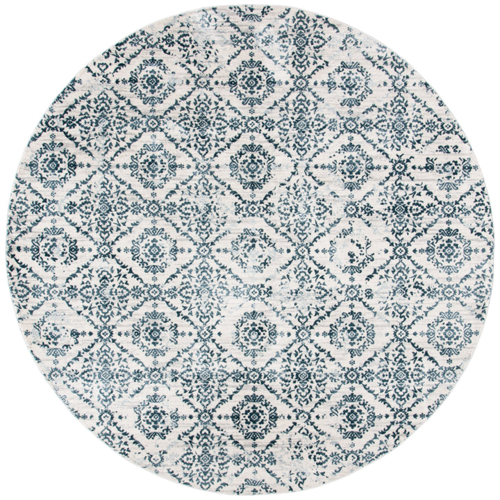 SAFAVIEH Isabella Collection ISA953N Navy / Ivory Rug Image 3