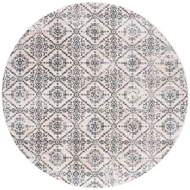 SAFAVIEH Isabella Collection ISA953F Cream / Grey Rug Image 4