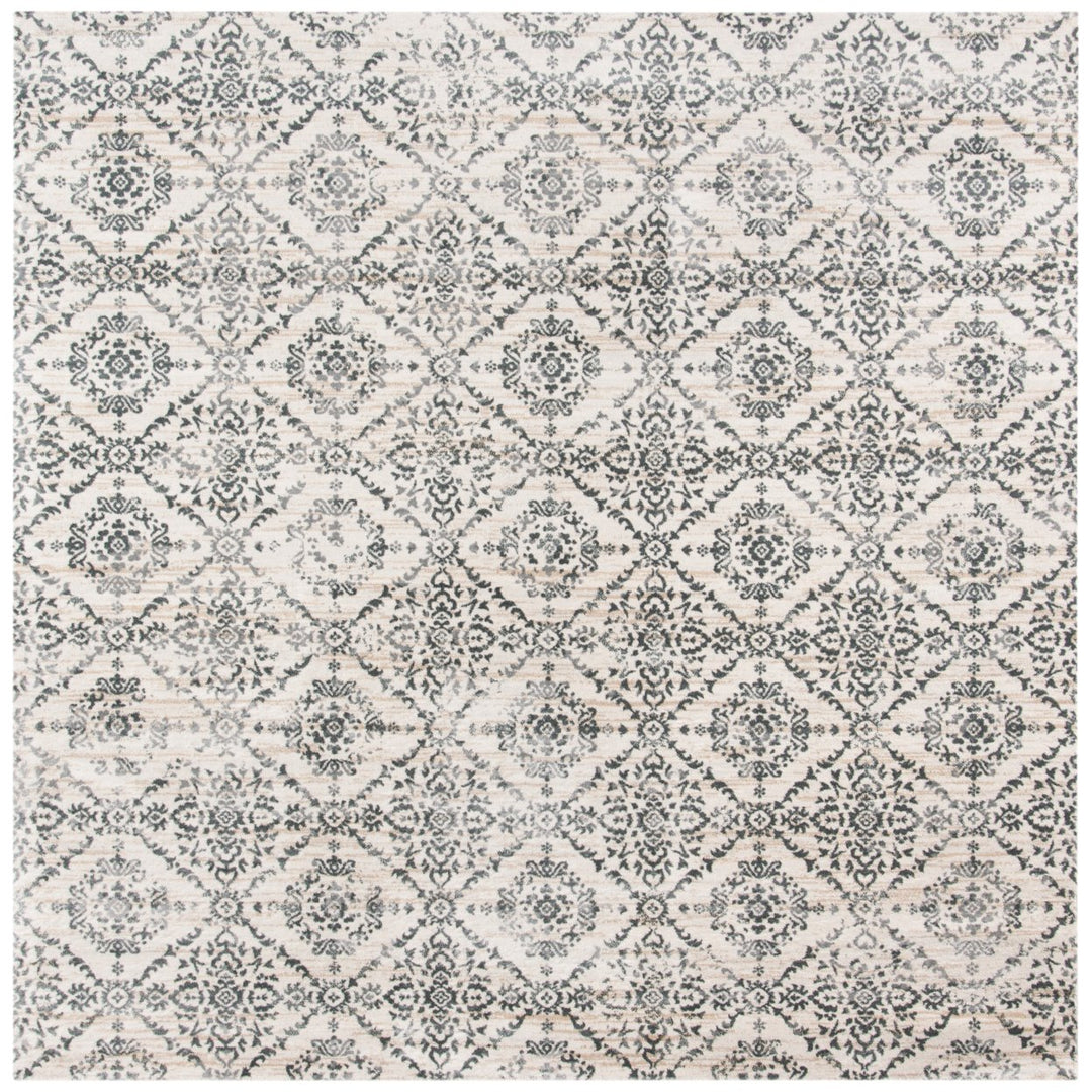 SAFAVIEH Isabella Collection ISA953F Cream / Grey Rug Image 1