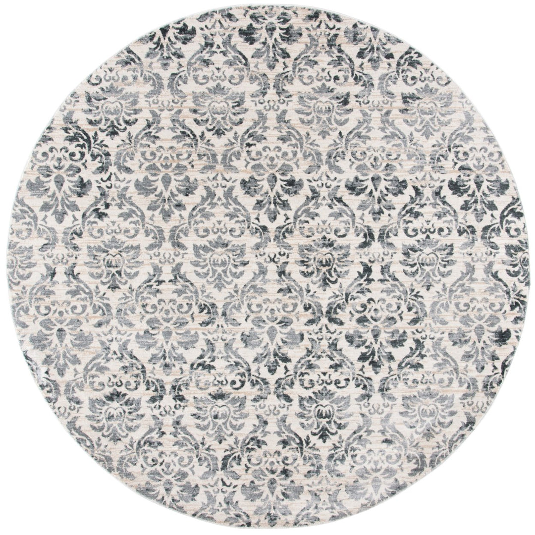 SAFAVIEH Isabella Collection ISA954F Grey / Ivory Rug Image 1