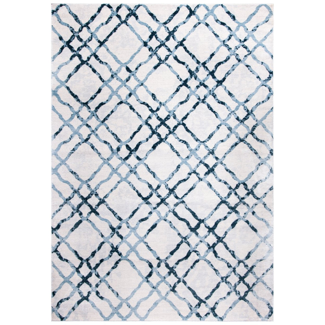 SAFAVIEH Isabella Collection ISA957A Ivory/Turquoise Rug Image 1