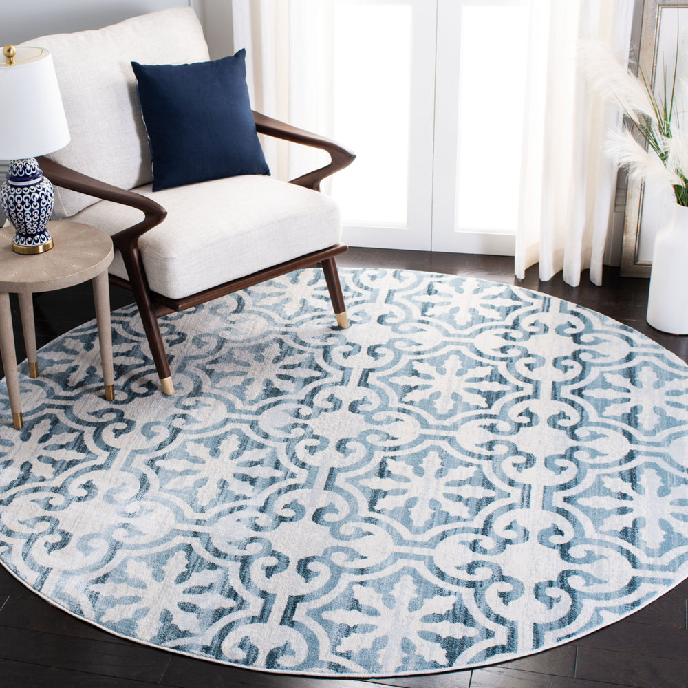 SAFAVIEH Isabella Collection ISA956N Navy / Ivory Rug Image 2