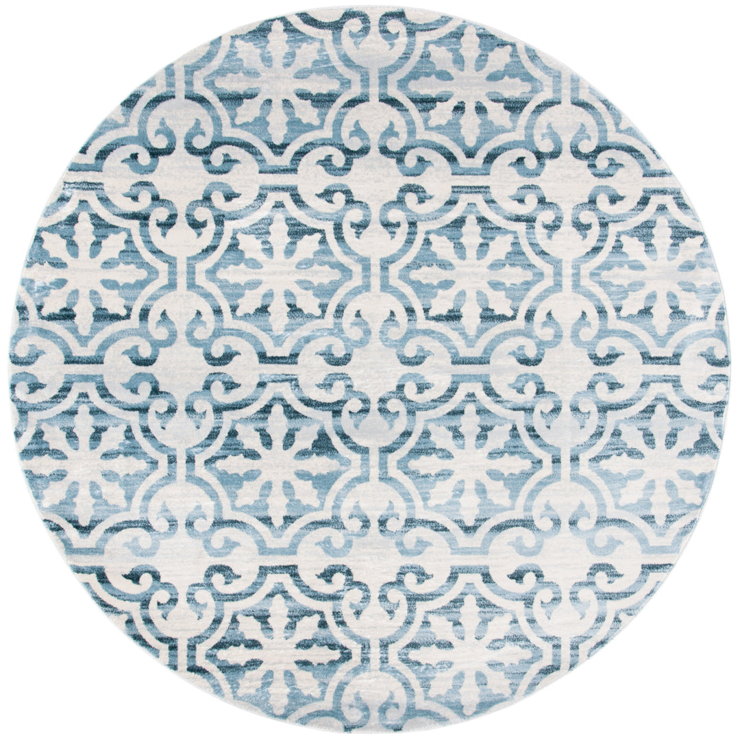 SAFAVIEH Isabella Collection ISA956N Navy / Ivory Rug Image 4