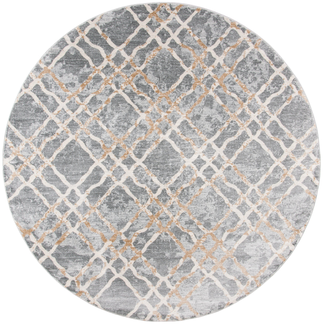 SAFAVIEH Isabella Collection ISA957G Silver / Ivory Rug Image 4