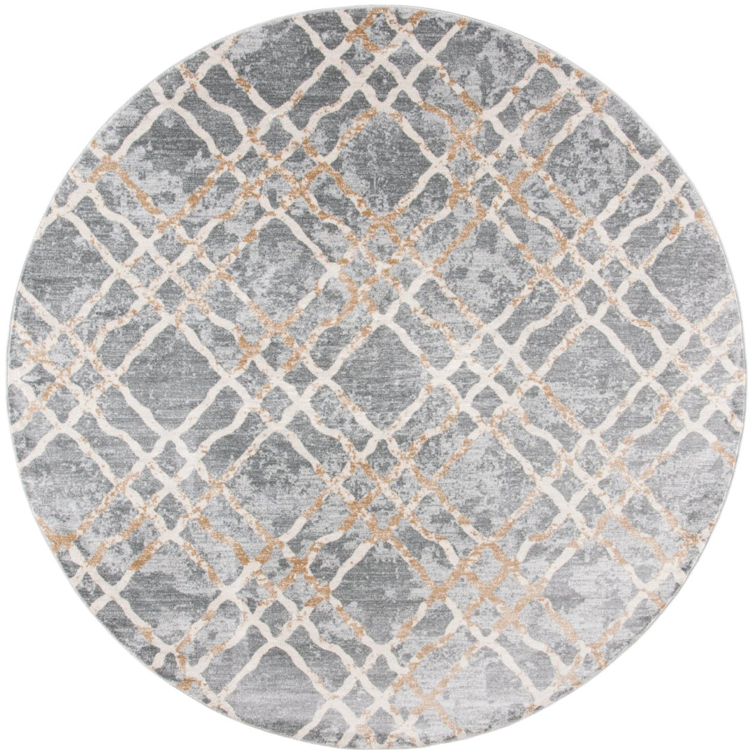 SAFAVIEH Isabella Collection ISA957G Silver / Ivory Rug Image 1