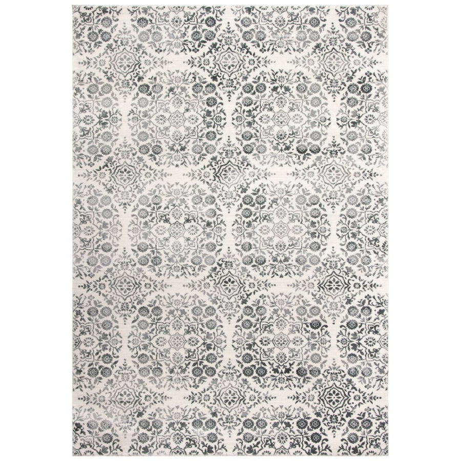 SAFAVIEH Isabella Collection ISA958H Charcoal / Ivory Rug Image 1