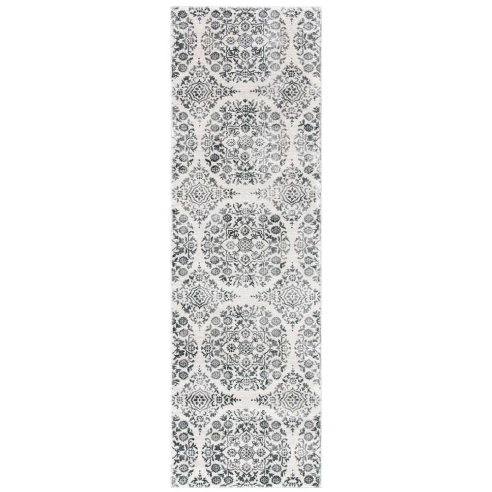 SAFAVIEH Isabella Collection ISA958H Charcoal / Ivory Rug Image 2