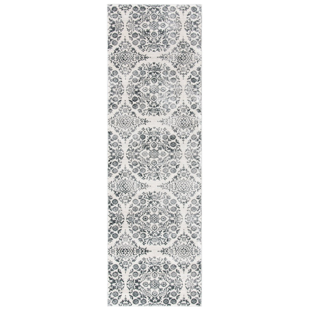 SAFAVIEH Isabella Collection ISA958H Charcoal / Ivory Rug Image 1