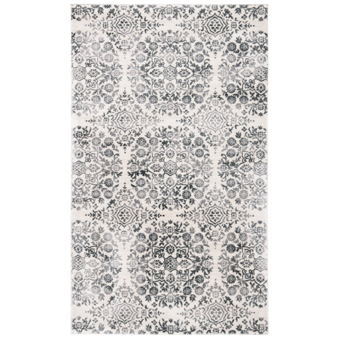 SAFAVIEH Isabella Collection ISA958H Charcoal / Ivory Rug Image 3