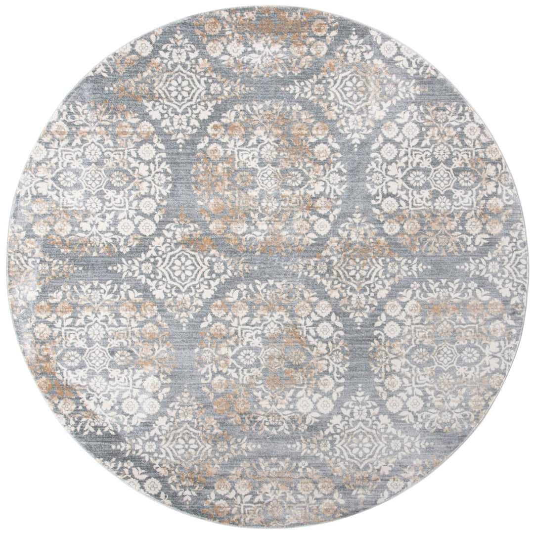 SAFAVIEH Isabella Collection ISA958G Silver / Ivory Rug Image 4