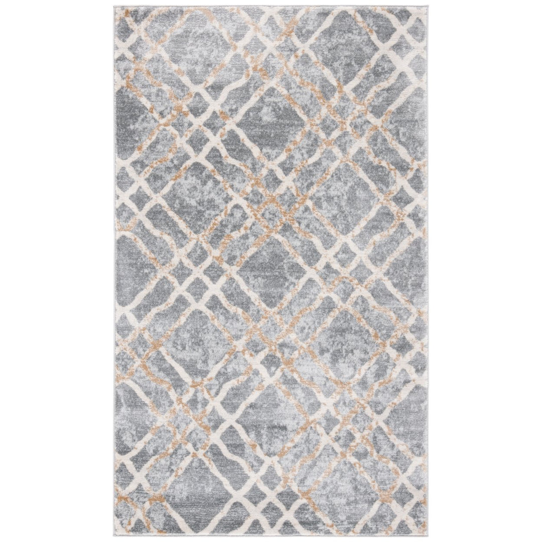 SAFAVIEH Isabella Collection ISA957G Silver / Ivory Rug Image 1