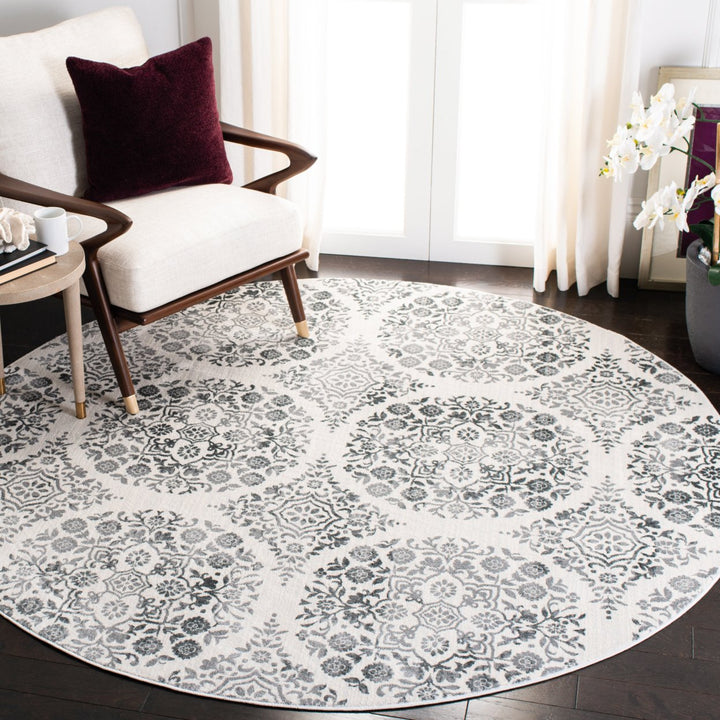 SAFAVIEH Isabella Collection ISA958H Charcoal / Ivory Rug Image 7