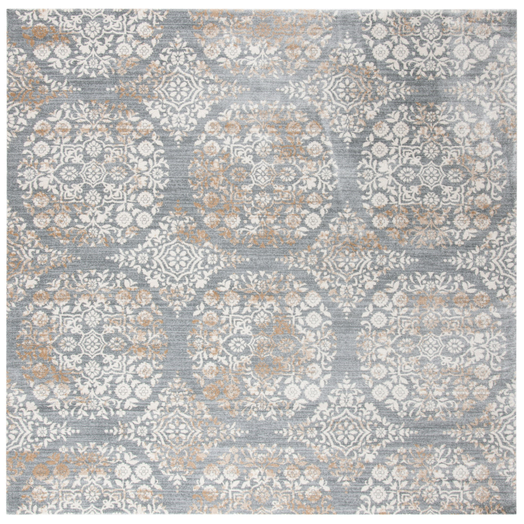 SAFAVIEH Isabella Collection ISA958G Silver / Ivory Rug Image 6