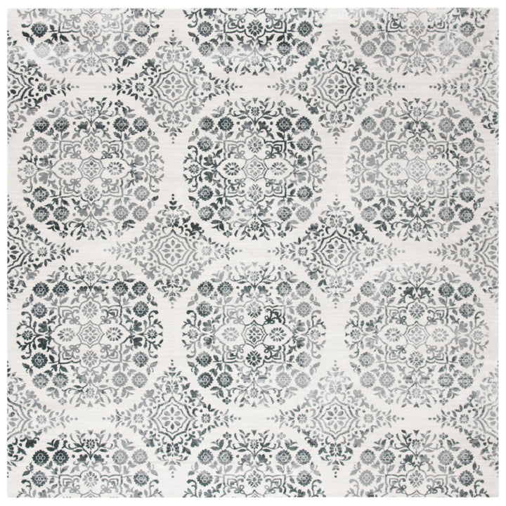 SAFAVIEH Isabella Collection ISA958H Charcoal / Ivory Rug Image 9