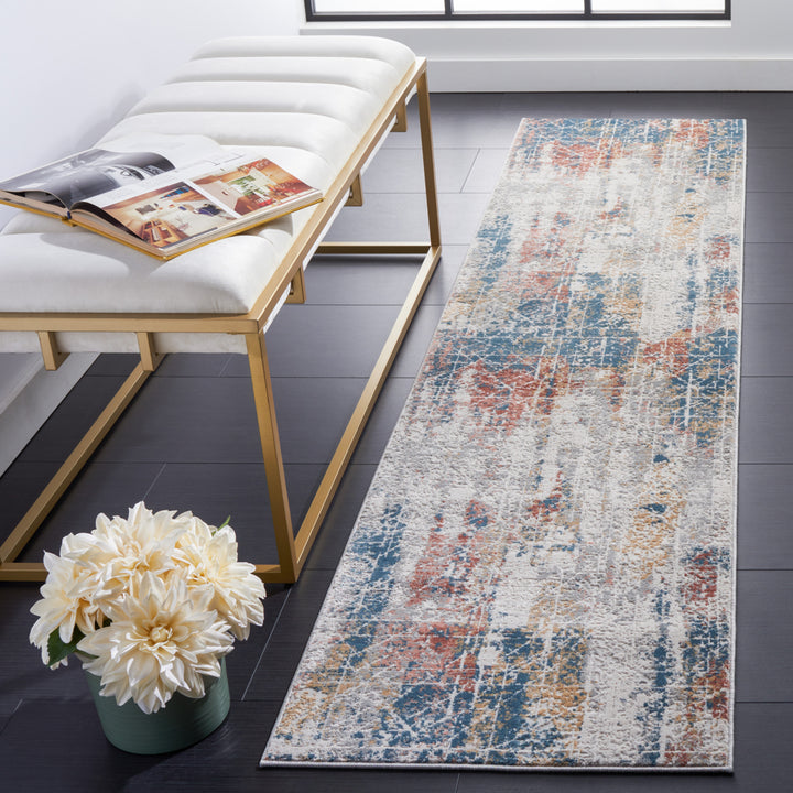 SAFAVIEH Invista Collection INV599A Grey / Dark Grey Rug Image 3