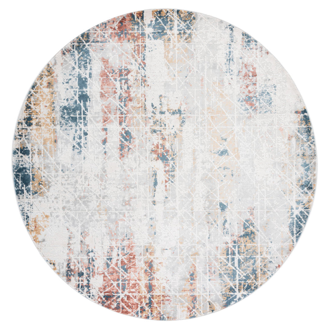 SAFAVIEH Invista Collection INV599A Grey / Dark Grey Rug Image 4