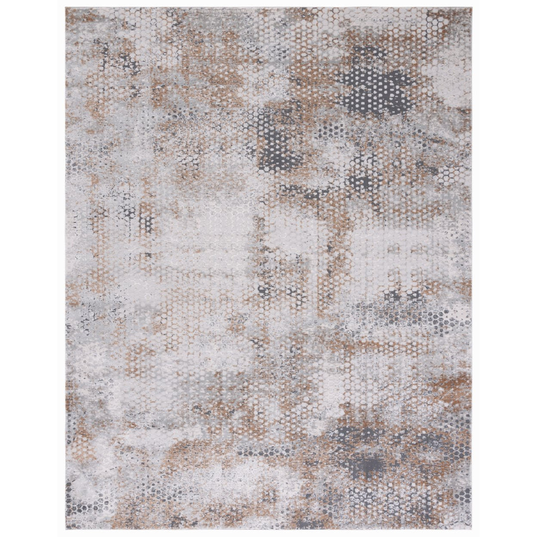 SAFAVIEH Invista Collection INV603B Beige / Grey Rug Image 1