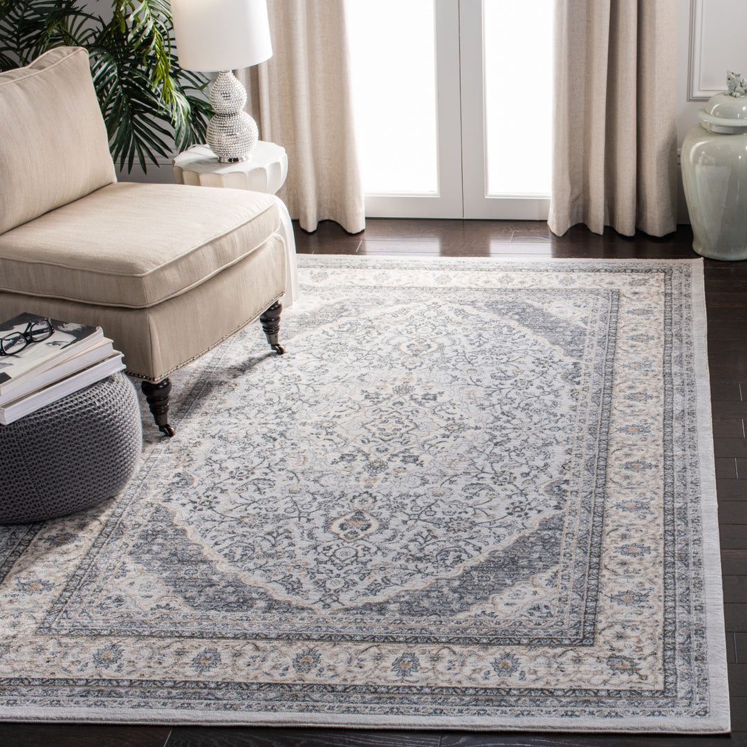 SAFAVIEH Isabella ISA919G Light Grey / Cream Rug Image 1