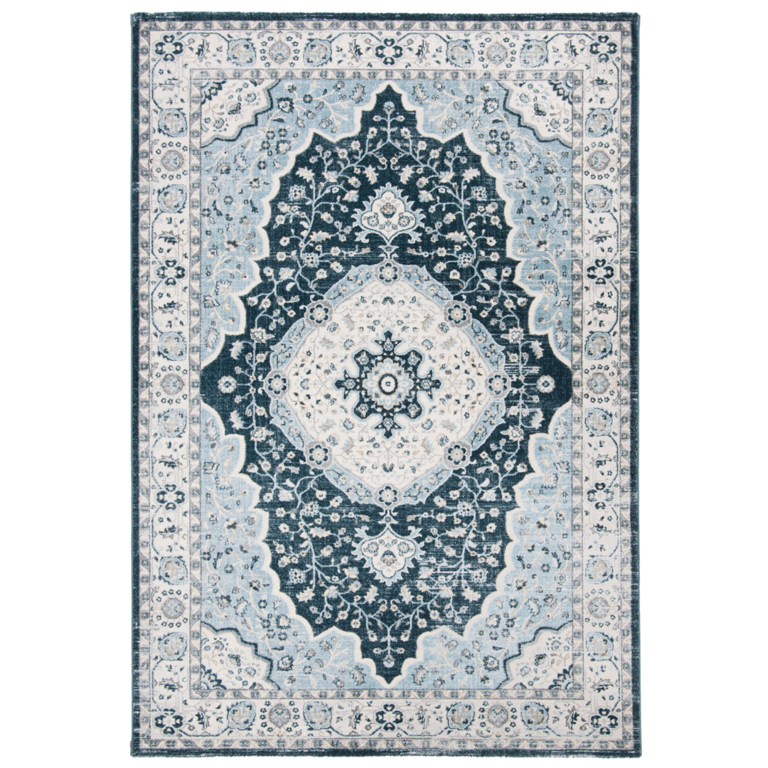 SAFAVIEH Isabella Collection ISA915N Navy / Creme Rug Image 2