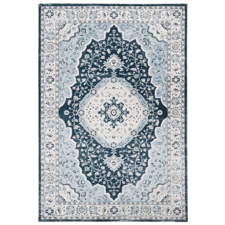 SAFAVIEH Isabella Collection ISA915N Navy / Creme Rug Image 1