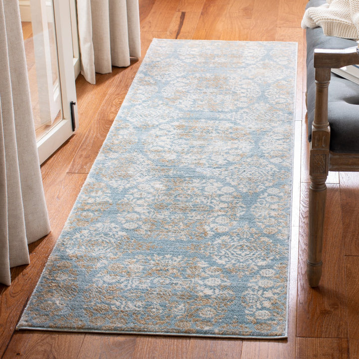 SAFAVIEH Isabella ISA958L Denim Blue / Ivory Rug Image 3