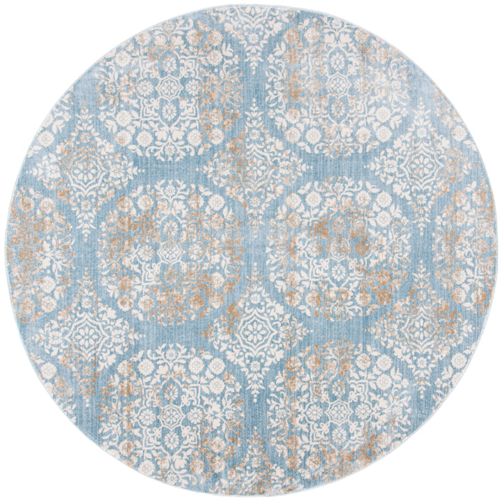 SAFAVIEH Isabella ISA958L Denim Blue / Ivory Rug Image 4