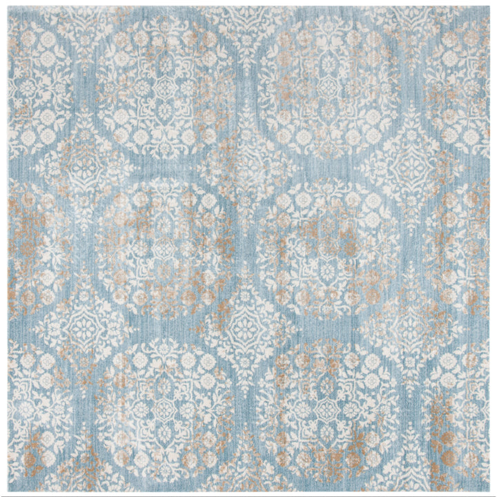 SAFAVIEH Isabella ISA958L Denim Blue / Ivory Rug Image 6