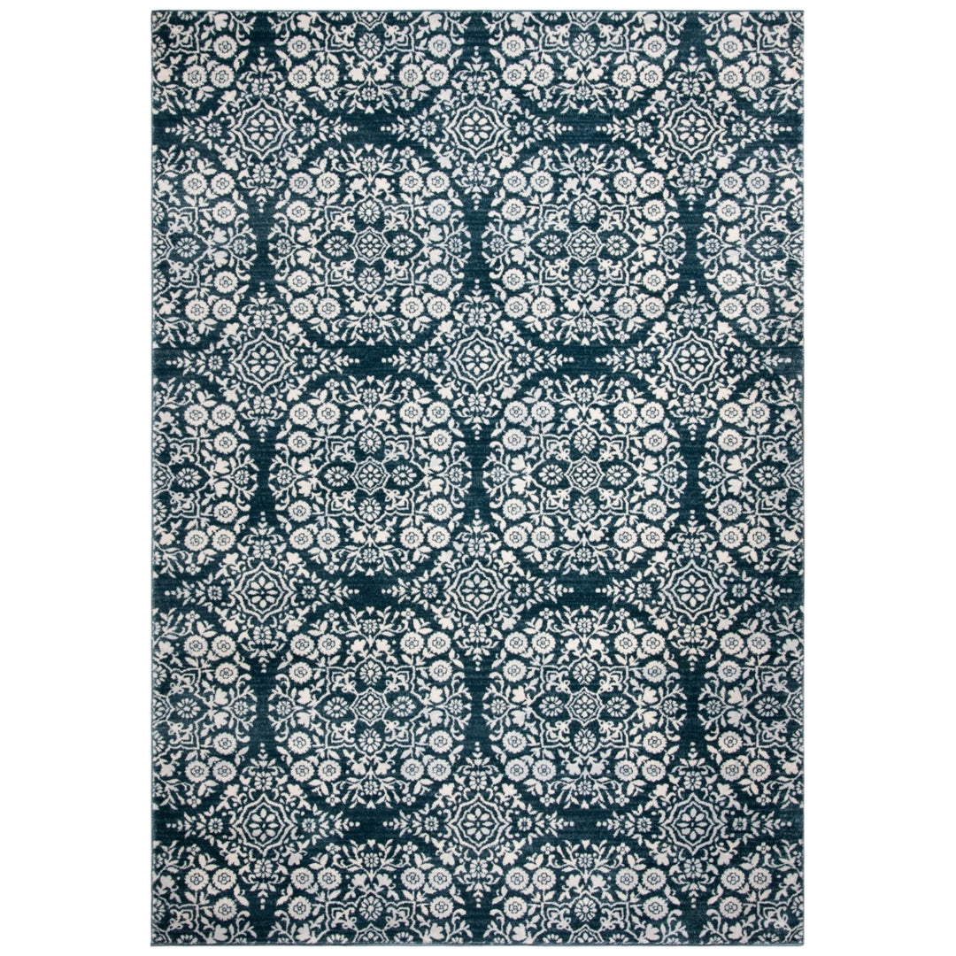 SAFAVIEH Isabella Collection ISA958N Navy / Ivory Rug Image 1