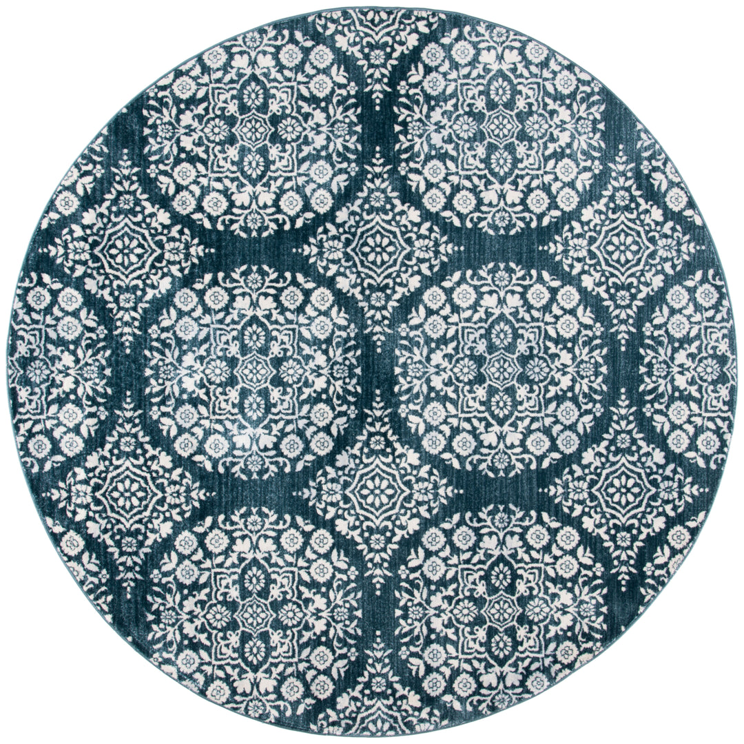 SAFAVIEH Isabella Collection ISA958N Navy / Ivory Rug Image 4