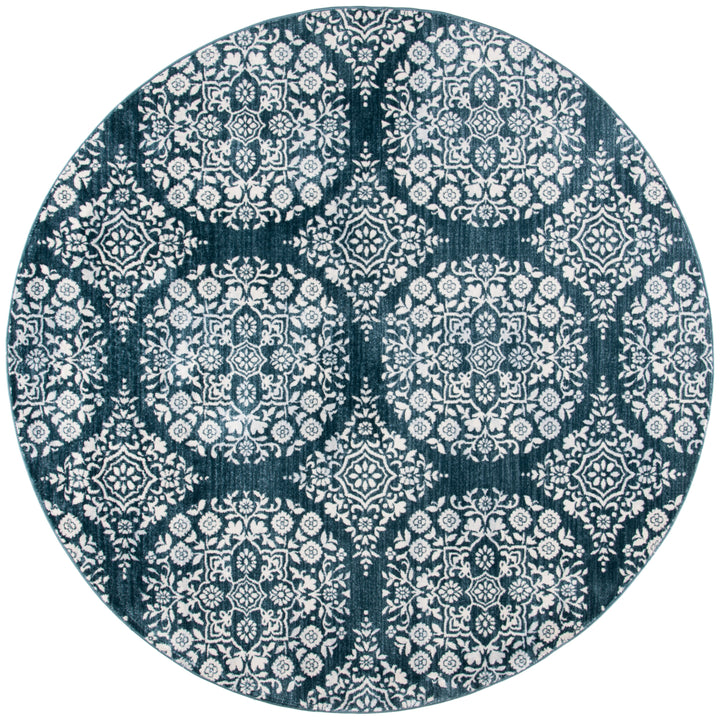 SAFAVIEH Isabella Collection ISA958N Navy / Ivory Rug Image 4