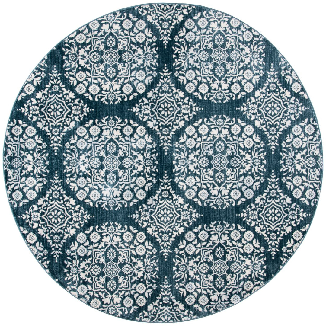 SAFAVIEH Isabella Collection ISA958N Navy / Ivory Rug Image 1