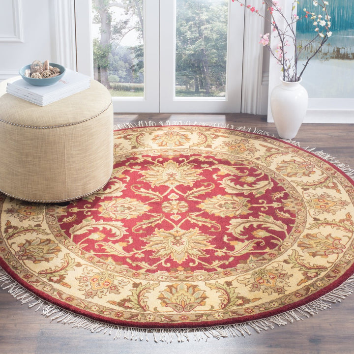 SAFAVIEH Jaipur Collection JAP412B Handmade Red/Gold Rug Image 2