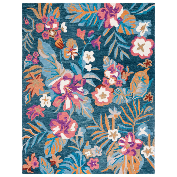 SAFAVIEH Jardin JAR152M Handmade Blue / Pink Rug Image 1