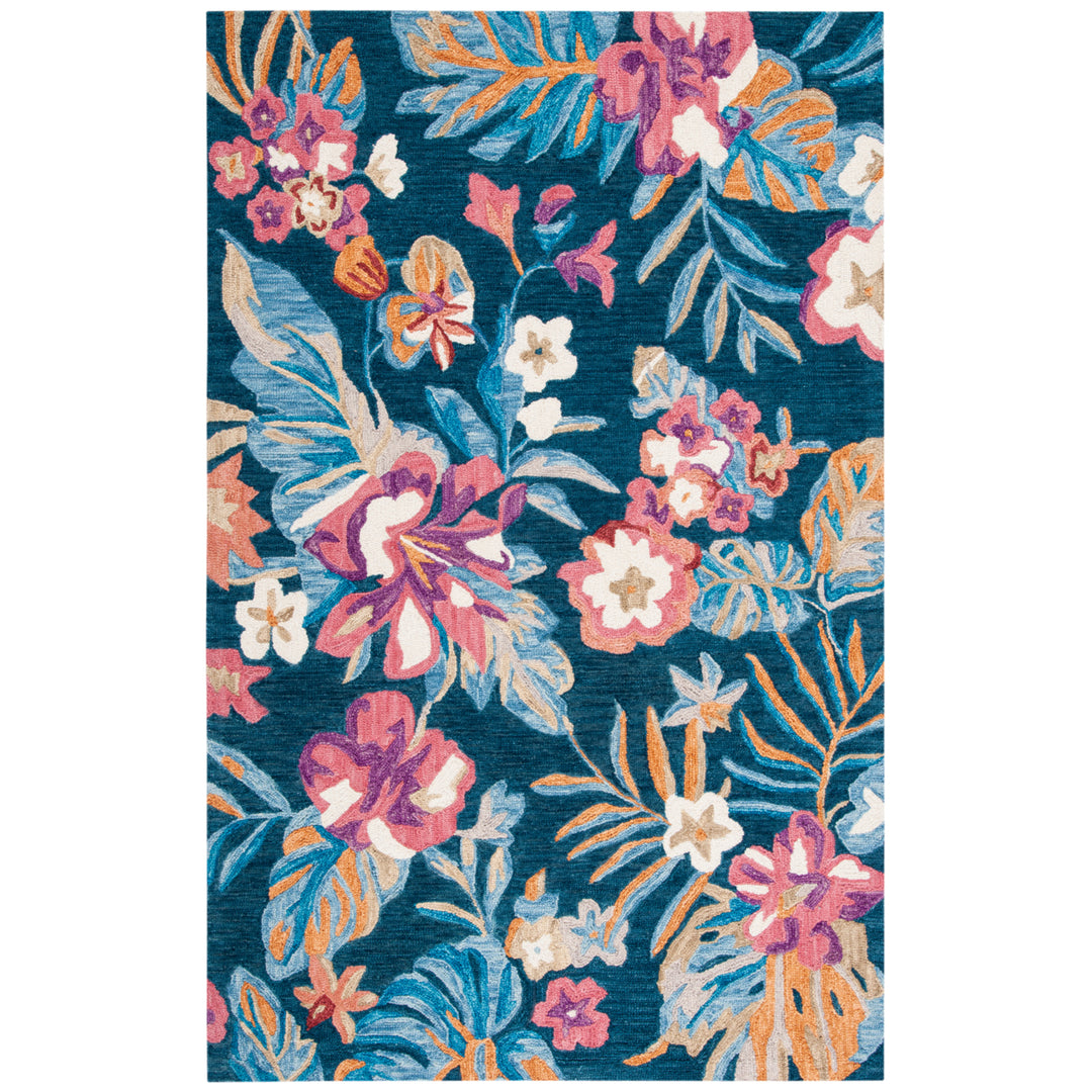 SAFAVIEH Jardin JAR152M Handmade Blue / Pink Rug Image 10