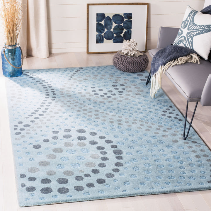 SAFAVIEH Jardin JAR453A Handmade Blue / Grey Rug Image 1