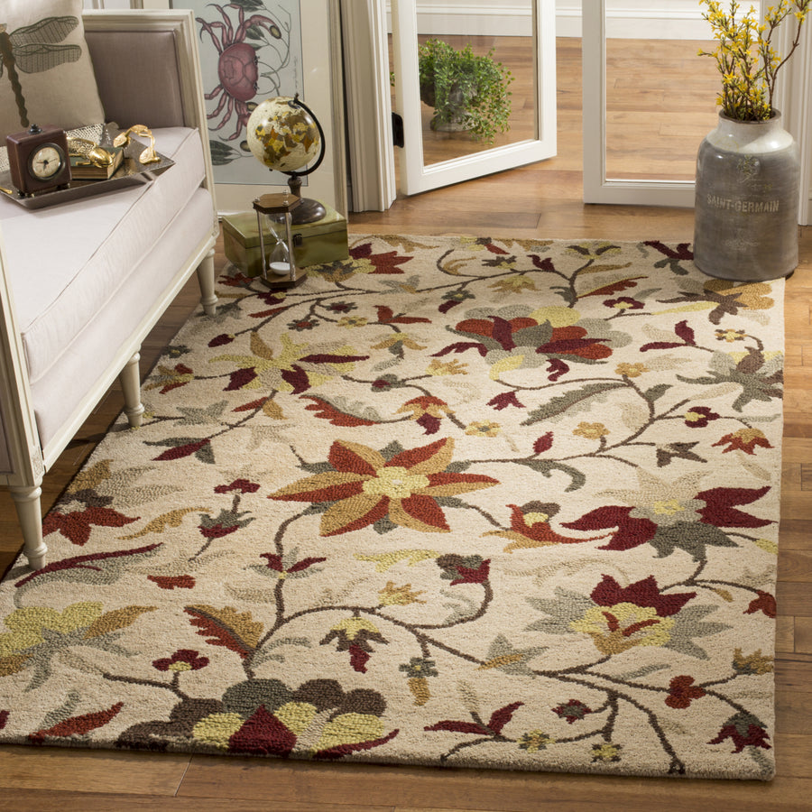 SAFAVIEH Jardin JAR457A Handmade Beige / Multi Rug Image 1