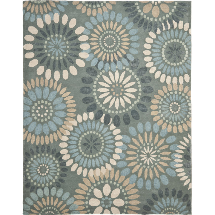 SAFAVIEH Jardin JAR455A Handmade Grey / Blue Rug Image 1