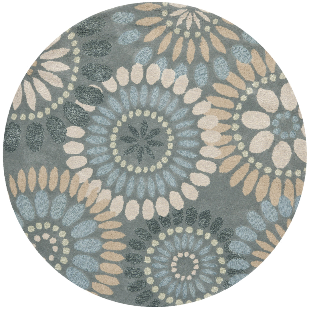 SAFAVIEH Jardin JAR455A Handmade Grey / Blue Rug Image 4