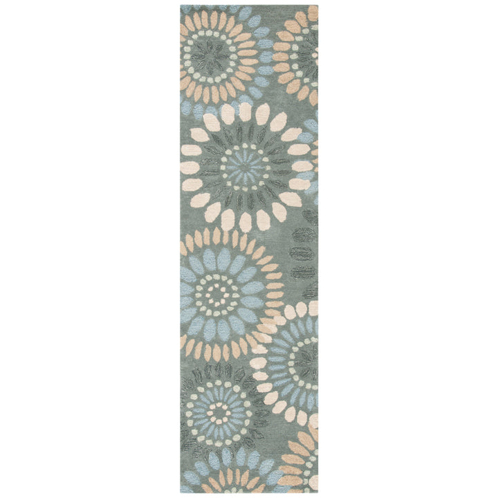 SAFAVIEH Jardin JAR455A Handmade Grey / Blue Rug Image 5